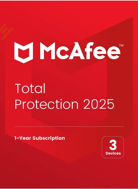 McAfee Total Protection | 3 Devices 1 Year | Digital License | Same Day Delivery