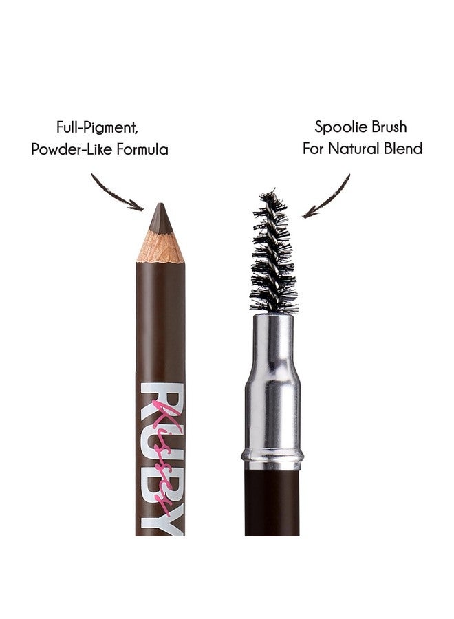 روبي كيسيز قلم حواجب خشبي من كيس جو براو - بني غامق (6 قطع) - Image 4