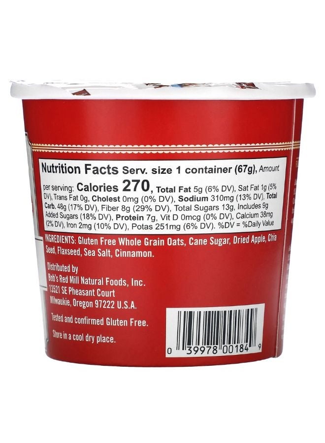 Bob's Red Mill Apple Pieces & Cinnamon Oatmeal Cup 67g - Image 2