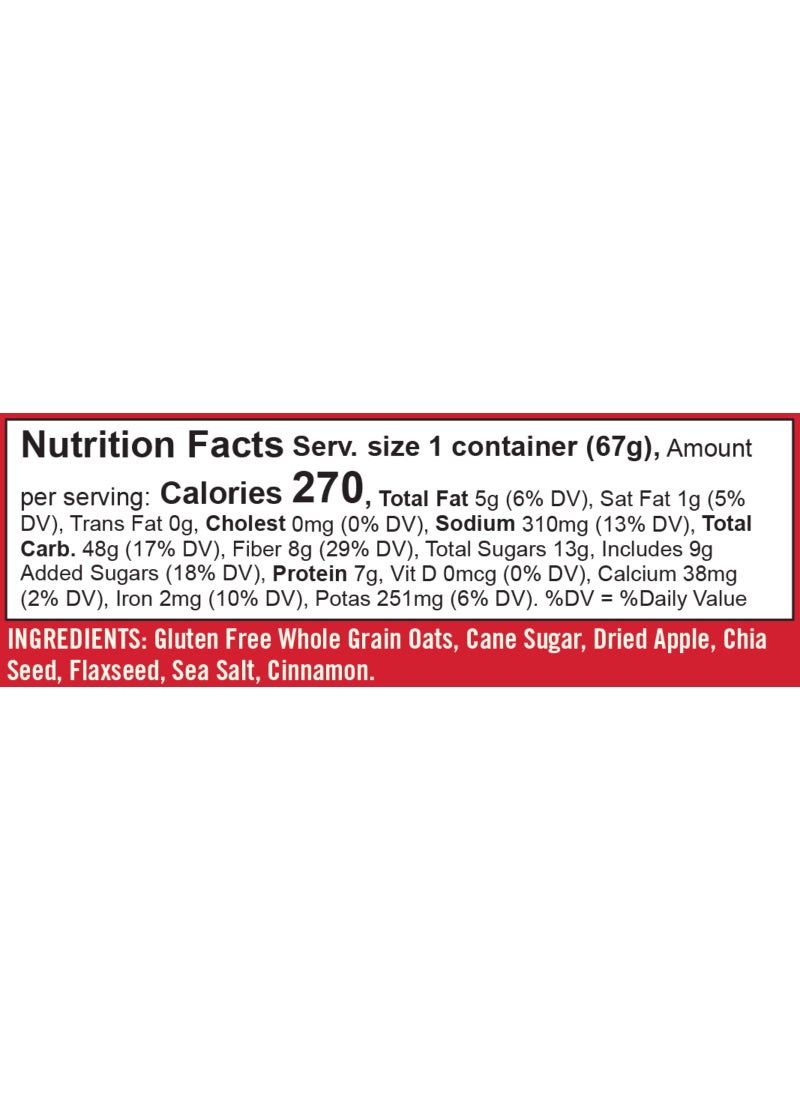 Bob's Red Mill Apple Pieces & Cinnamon Oatmeal Cup 67g - Image 3