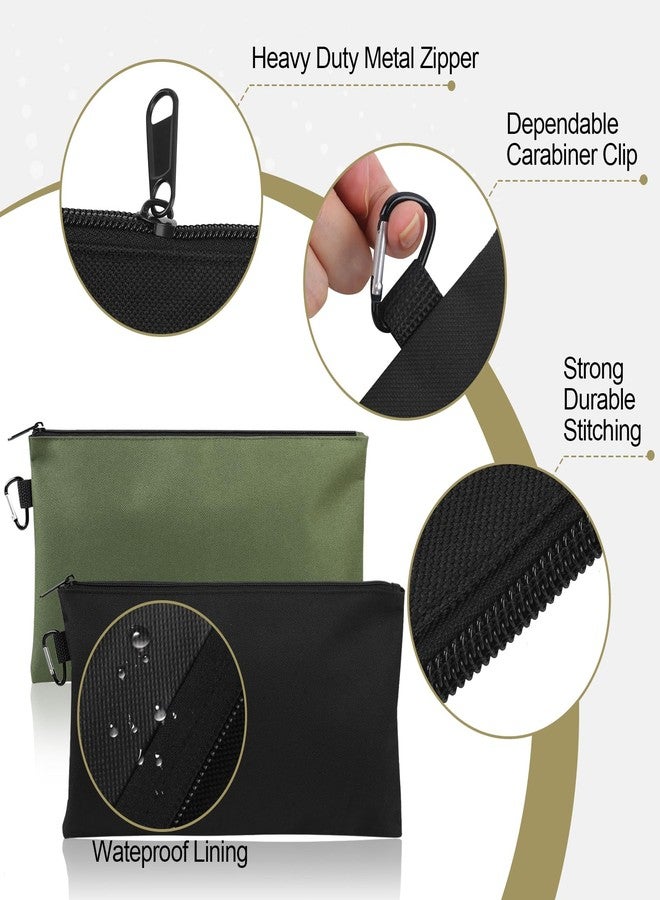 Coidea 4 Pack Tool Bag Zipper Pouch, Premium Tool Pouch, Utility Multipurpose Storage Organizer Tool Pouches with Carabiner Metal Zipper for Tools, Travel Accessary, Stationary, Gadgets 12.5 x 7-Inch - Image 3