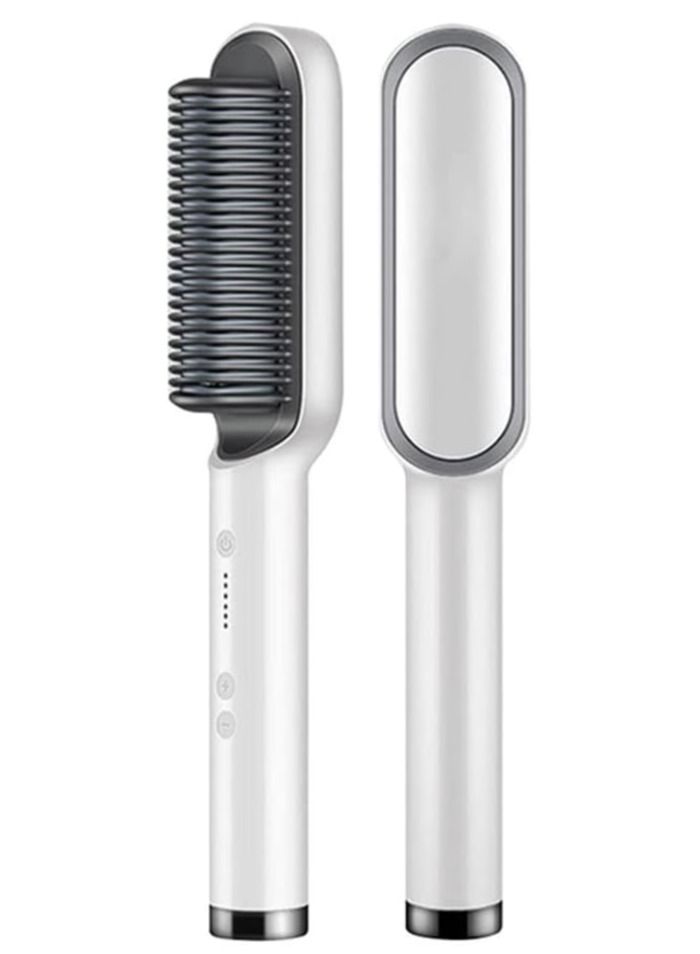 DubaiGallery فرشاة فرد الشعر، مكواة فرد الشعر مزودة بمشط، تسخين سريع و 5 إعدادات حرارة ومضادة للحروق، مثالية لصالون محترف في المنزل لمصفف الشعر - Image 1