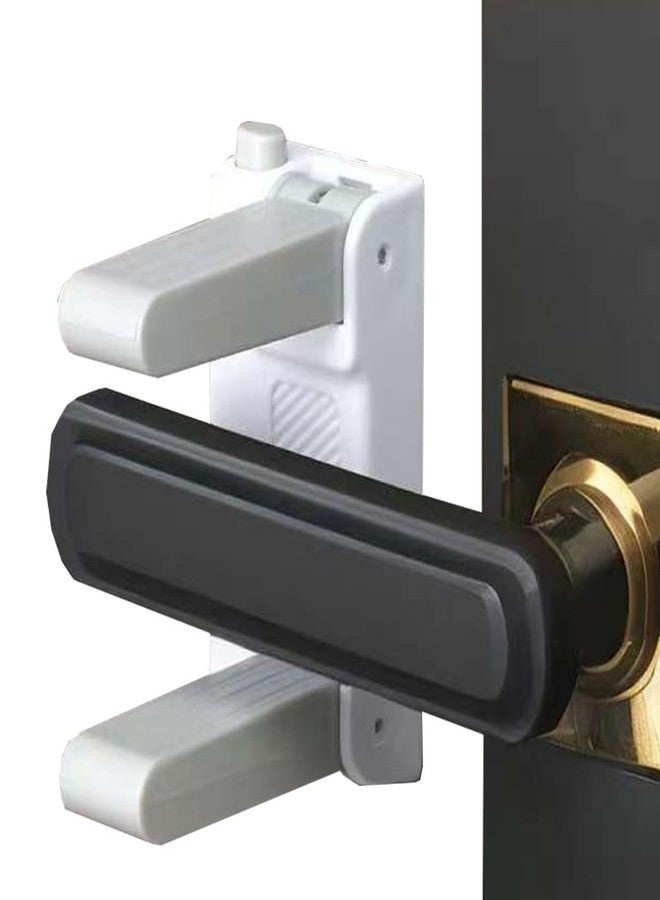 QL-LINRUN Door Lever Lock (1-Pack) - No Drill 3M Adhesive Door Lever Locks for Doors, Universal Fit & Damage-Free Removal - Rental Friendly, Invisible Design with 22lbs Lab-Tested Strength - Image 2