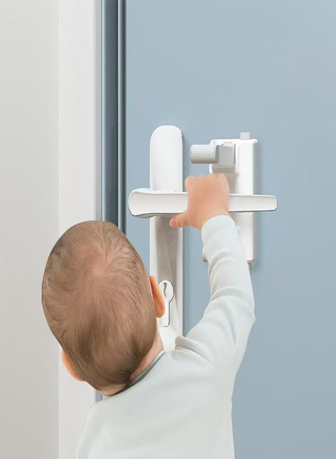 QL-LINRUN Door Lever Lock (1-Pack) - No Drill 3M Adhesive Door Lever Locks for Doors, Universal Fit & Damage-Free Removal - Rental Friendly, Invisible Design with 22lbs Lab-Tested Strength - Image 5