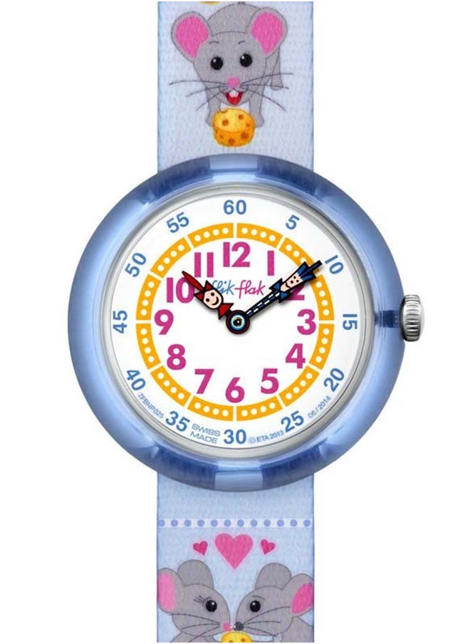 Swatch Girls Mice In Love Quartz Movement Water Resistant Wrist Watch - 25 Mm  - Image 1