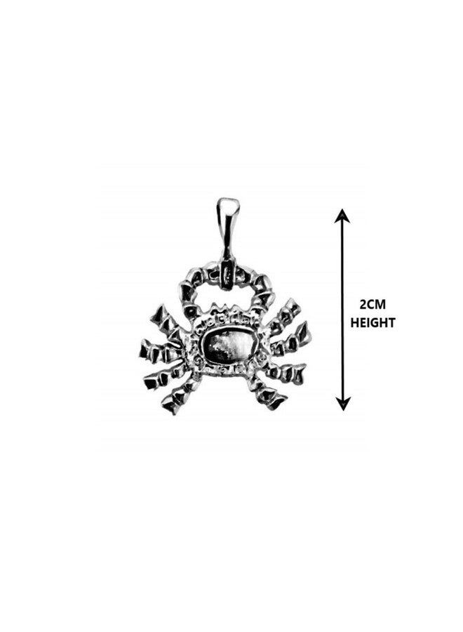 ELOISH Sterling Silver Cancer sun sign (or Karka Rashi in Vedic astrology) Zodiac Pendant - Image 2