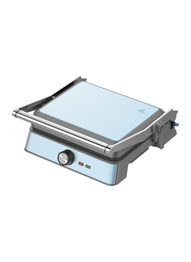 Westinghouse RetroContact Grill- 290 x 240 mm  - BLUE– Compact & Stylish Indoor Grill for Perfect Grilling  - Image 1