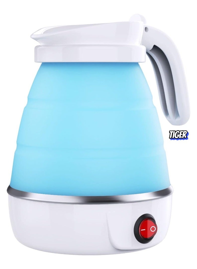 TIGER Travel Kettle – Foldable Mini Kettle for Travel, Camping Kettle Silicone Electric Water Boiler, Collapsible Kettle with Separable Power Cord, Ideal for Hiking, Camping, and Indoor Use  - Image 1