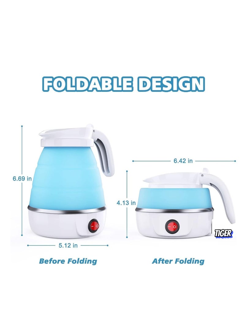 TIGER Travel Kettle – Foldable Mini Kettle for Travel, Camping Kettle Silicone Electric Water Boiler, Collapsible Kettle with Separable Power Cord, Ideal for Hiking, Camping, and Indoor Use  - Image 2