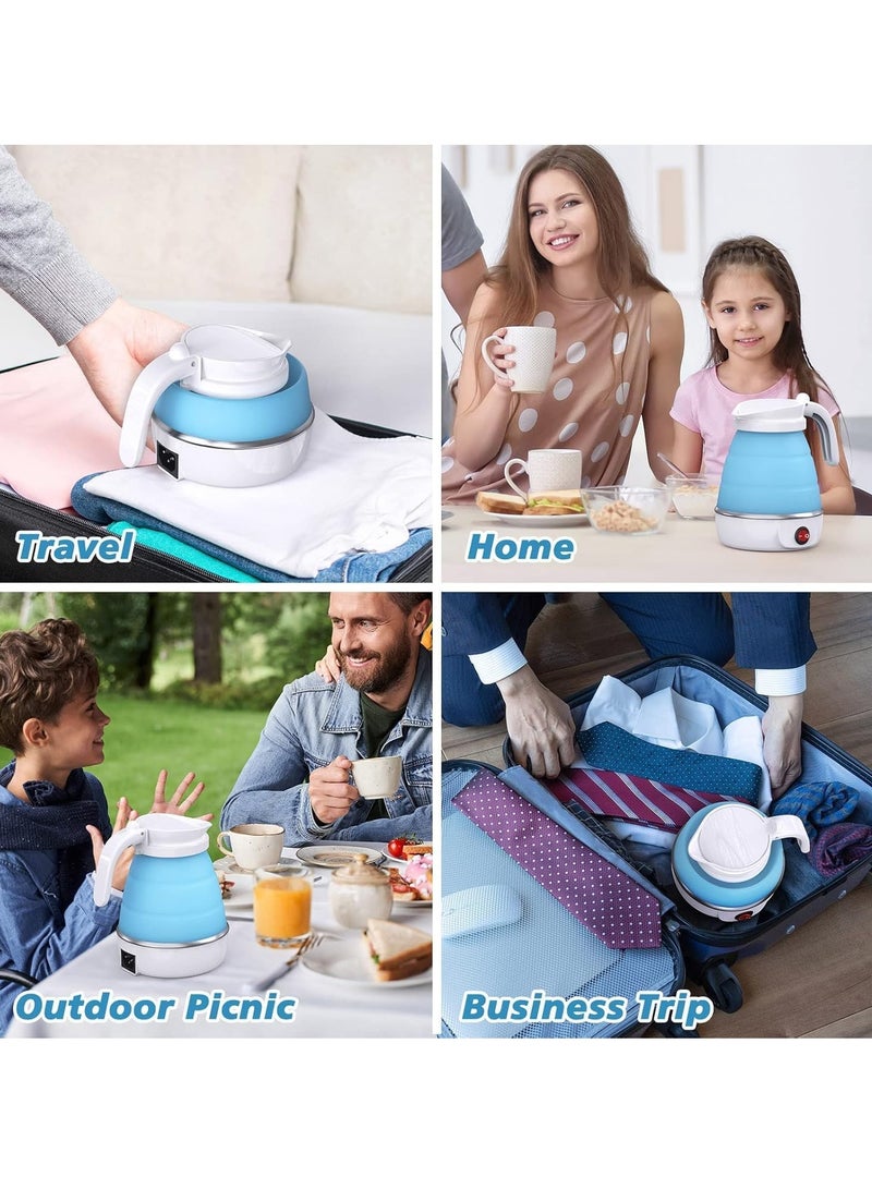 TIGER Travel Kettle – Foldable Mini Kettle for Travel, Camping Kettle Silicone Electric Water Boiler, Collapsible Kettle with Separable Power Cord, Ideal for Hiking, Camping, and Indoor Use  - Image 4