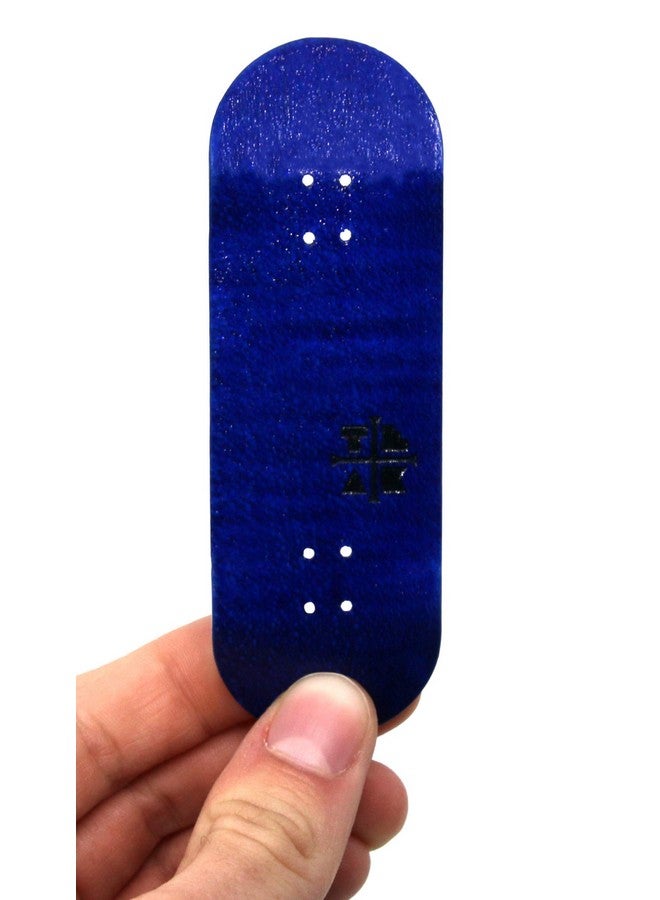 Teak Tuning 32mm Pro Fingerboard Complete - Fully Assembled with Pro Level Components - Pro Shaped Wooden Deck (32x97mm), UltraSpin Bearing Wheels, Prodigy Gen2 Trucks - Blue Blizzard - Image 3