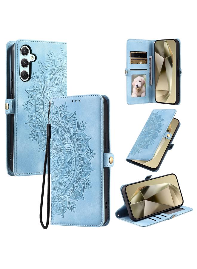 اس-توب جراب لهاتف Samsung Galaxy S24 5G جراب هاتف من الجلد المنقوش بنقشة الطوطم - Image 1