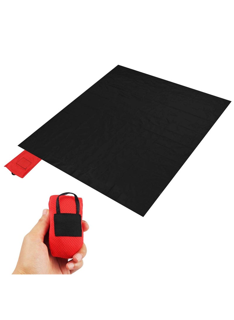 Y&D Mini Pocket Picnic Blanket(27.56 * 43.31 In ), Foldable Beach Blanket Lightweight Waterproof Camping Travel Mat with Portable Bag for Hiking Walking Traveling Outdoor Activities - Image 1