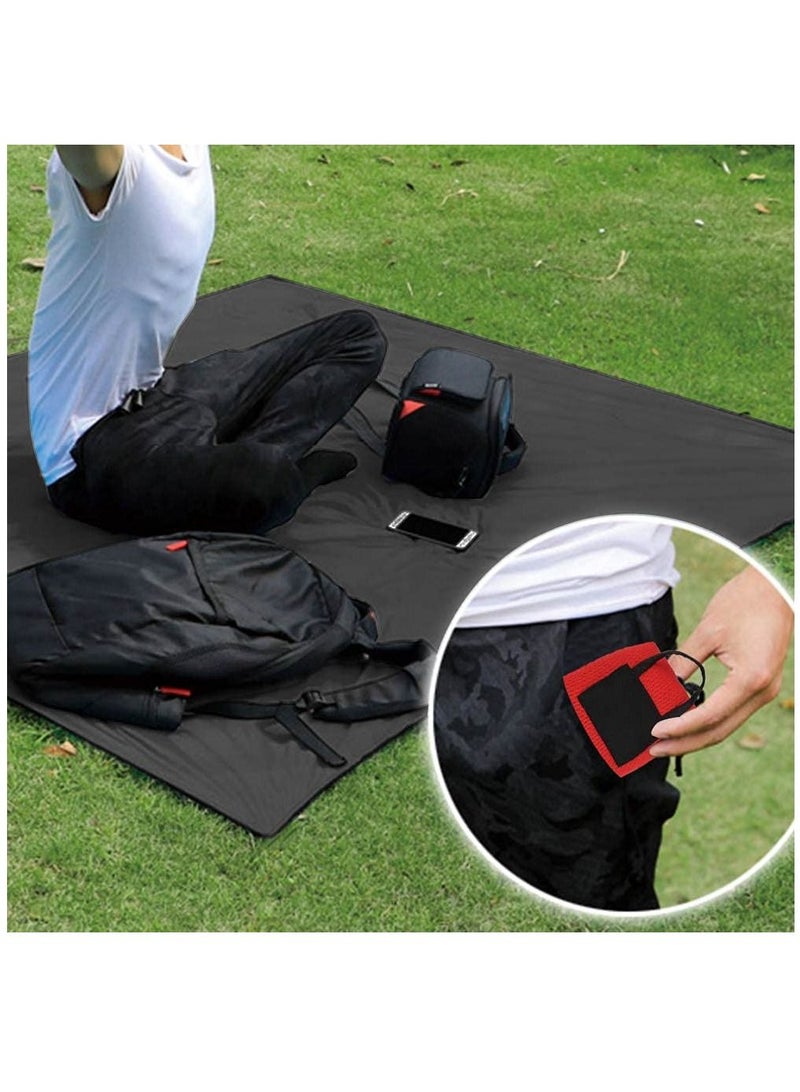 Y&D Mini Pocket Picnic Blanket(27.56 * 43.31 In ), Foldable Beach Blanket Lightweight Waterproof Camping Travel Mat with Portable Bag for Hiking Walking Traveling Outdoor Activities - Image 2
