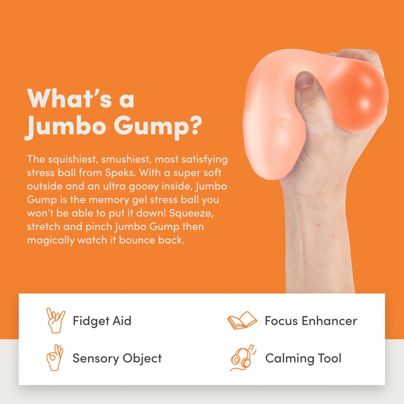 Speks Jumbo Gump Stress Balls | Ultra Soft Squishy Fidget Toy for Adults & Teens | Stress Relief & Desk Toy | Algae - Image 3
