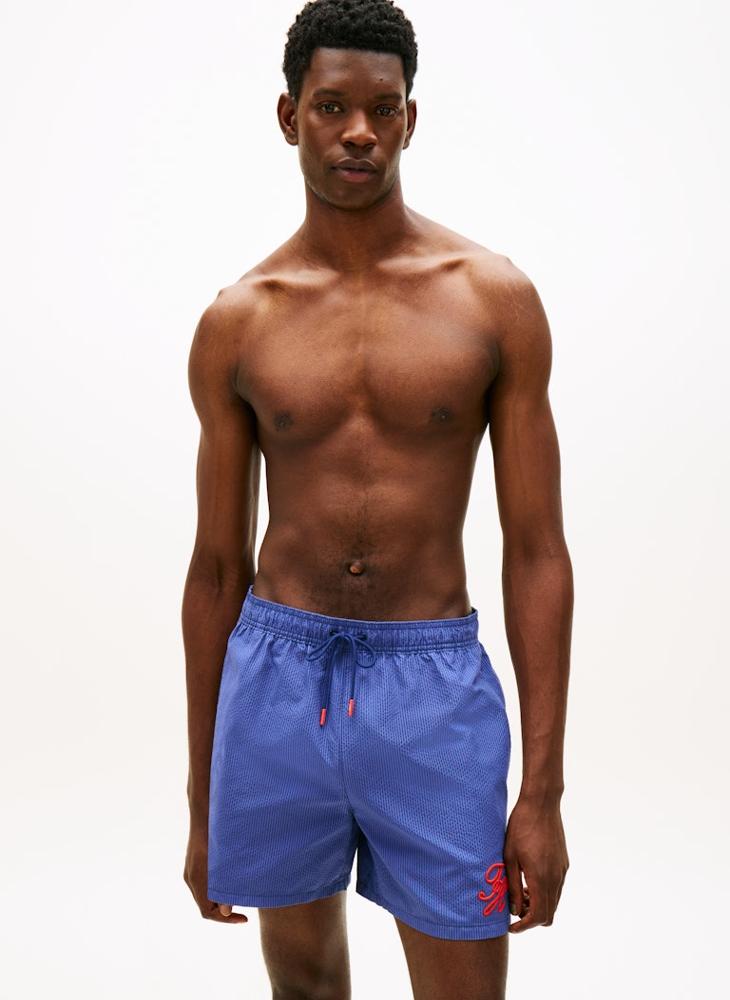TOMMY HILFIGER Ithaca Stripe Mid Length Swim Shorts - Image 1