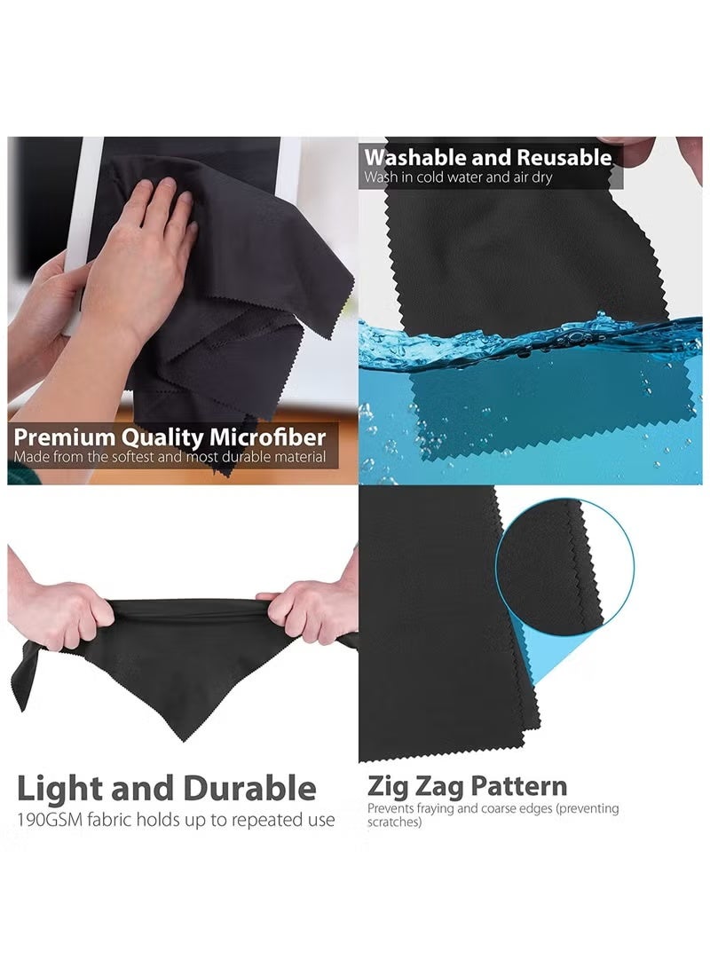 Microfiber Cleaning Cloth, 12 Pack Professional Glasses Electronics Streak Free Cleaning Rag, Lintfree Cleaning Cloth for Lenses Screens Tablets Cell Phones Lcd Tv Screens (Multicolour) - Image 3