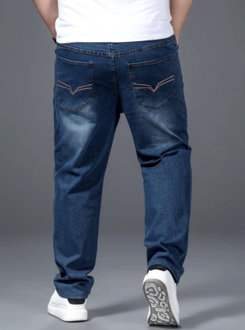 Ben Martin Plus Size Jeans for Man || Big Size Stretchable Jeans for Men || Smart Fit Regular Fit Jean's Pants for Men's || Comfortable Cotton Denim Jins Pant for Men:s, Dark Blue - 40 (1) - Image 2