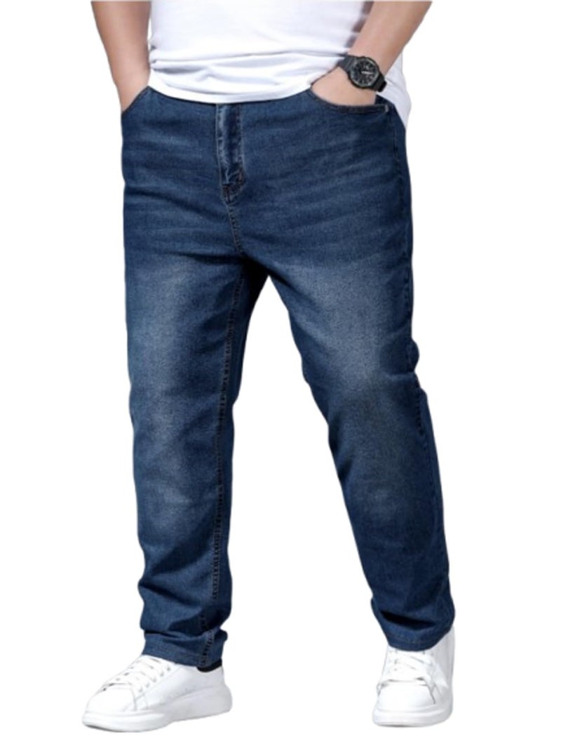 Ben Martin Plus Size Jeans for Man || Big Size Stretchable Jeans for Men || Smart Fit Regular Fit Jean's Pants for Men's || Comfortable Cotton Denim Jins Pant for Men:s, Dark Blue - 40 (1) - Image 1