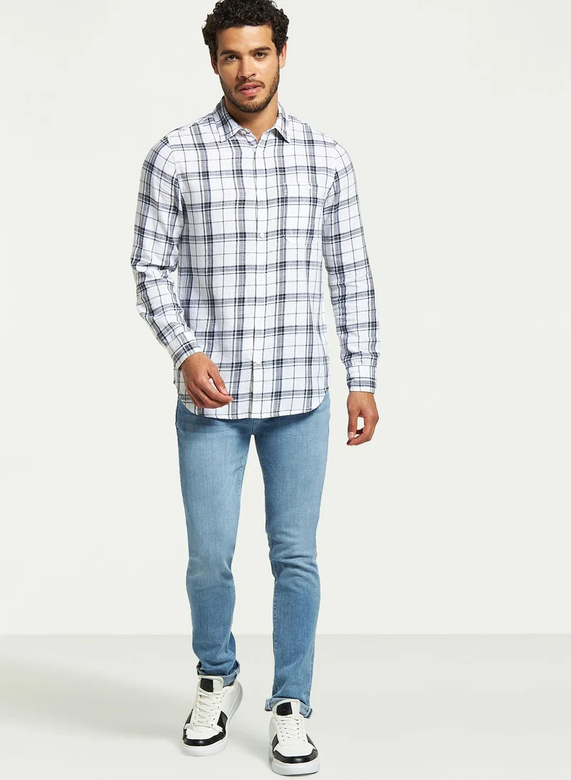 Lee Cooper Check Print Regular Fit Shirt