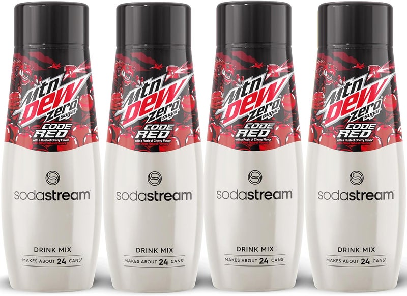 SodaStream MTN Dew Code Red Zero Sugar Drink Mix - 440ml, Pack of 4 - Image 1