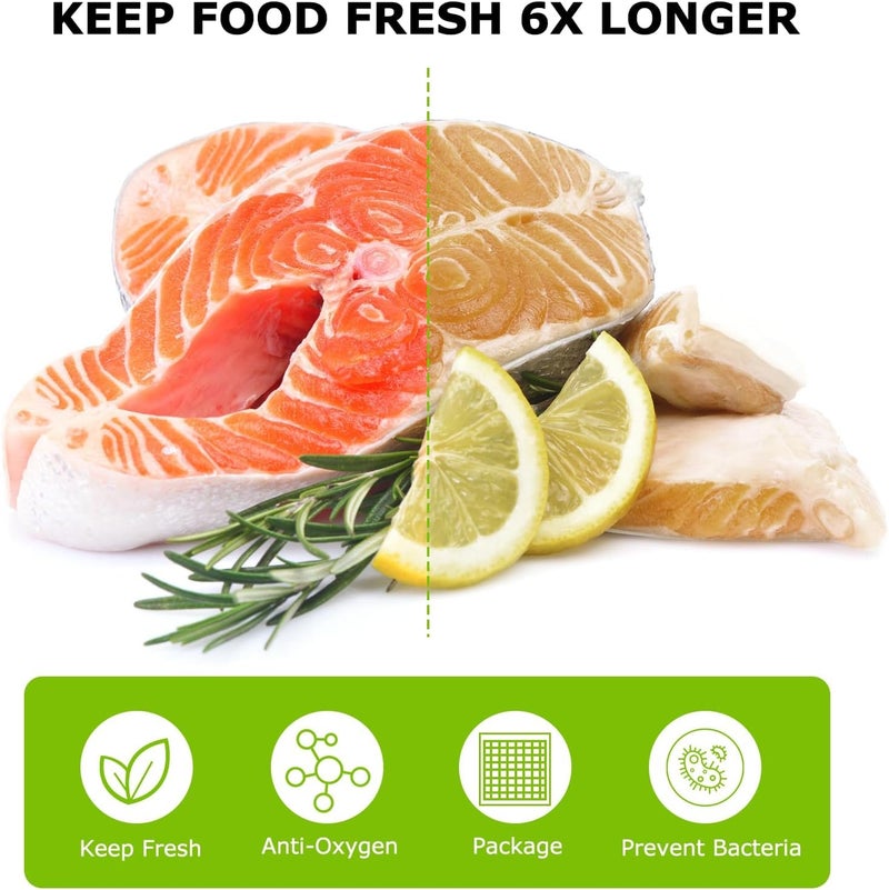 ARJEX Commercial Grade Embossed Food Vacuum Bags 20cm x 30cm PreCut Food Saver Bags for Sous Vide Meal Prep and Storage BPA Free Vacuum Sealer Bags for Food 100pcs - Image 5