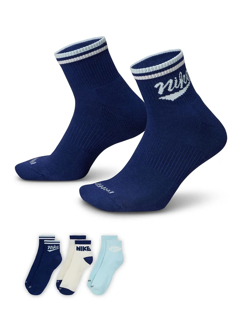 Nike 3 Pack Everyday Ankel Socks