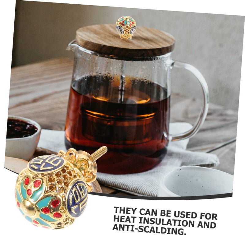 Retro Tea Pot Lid Handle Knob Heat Resistant Easy to Clean Size 3.2x1.8cm - Image 3