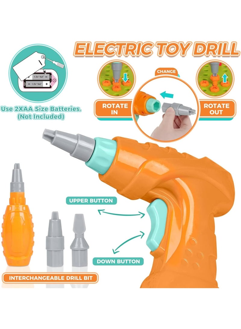 Zikra Take Apart Dinosaur Toys, Dinosaur Toys with Electric Drill Screwdriver, STEM Building Construction Sets Play Mat, Dinosaur Toys for Boys and Girls - Image 2