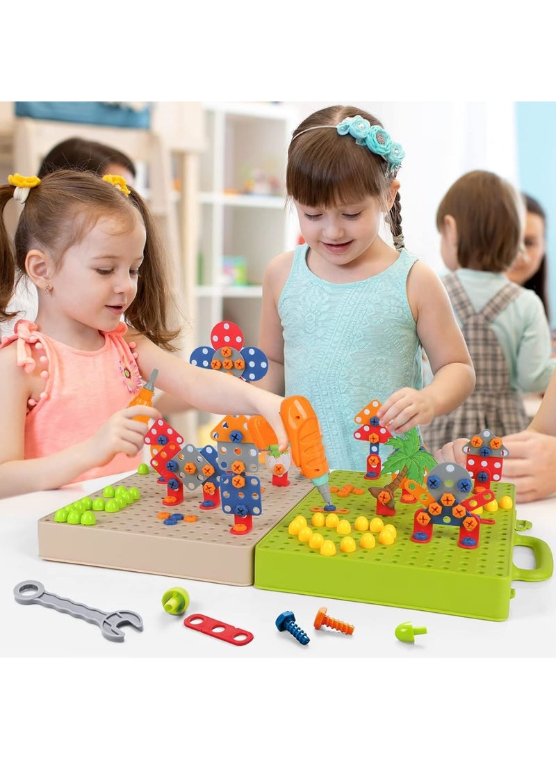 Zikra Take Apart Dinosaur Toys, Dinosaur Toys with Electric Drill Screwdriver, STEM Building Construction Sets Play Mat, Dinosaur Toys for Boys and Girls - Image 5