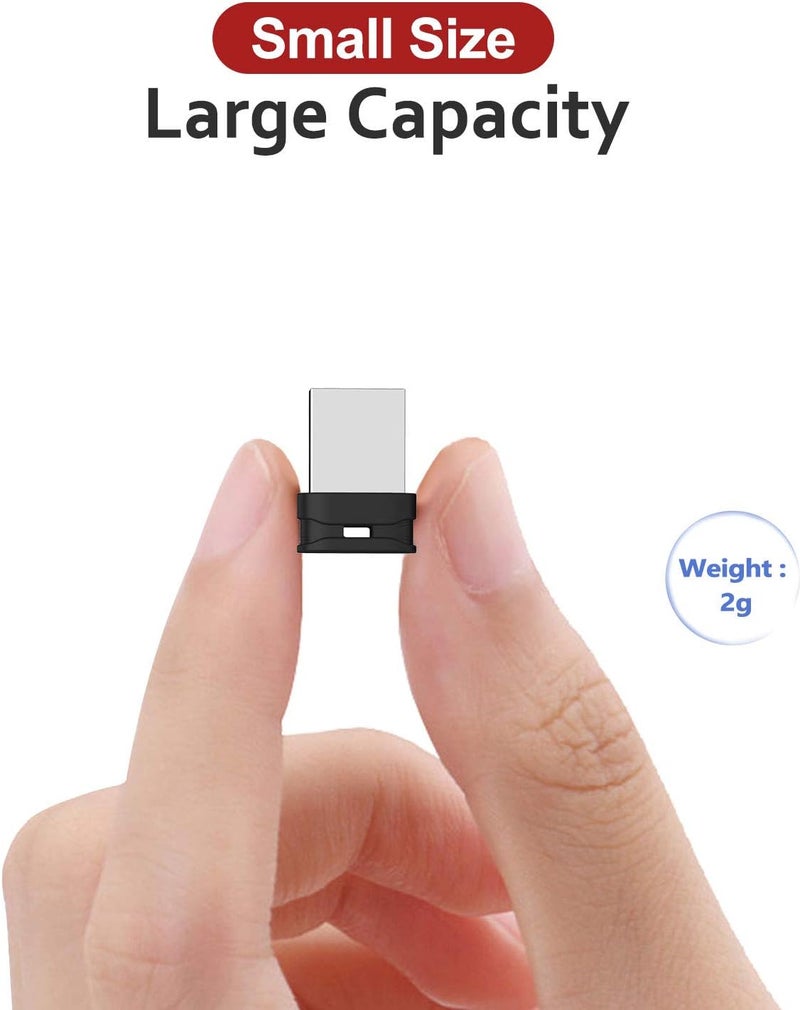K&ZZ 64GB 2 Pack USB Flash Drive Ultra Slim Thumb Drive USB 2.0 Memory Stick USB Drive Data Stick Expansion Disk with Black Portable Lanyard (64GB, 2 Pack Bundle) - Image 2