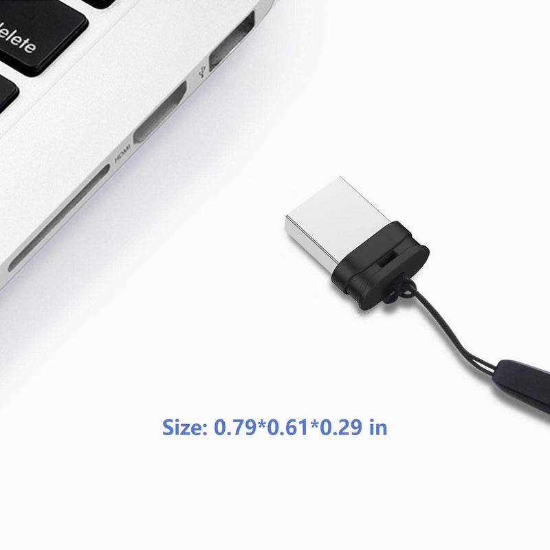 K&ZZ 64GB 2 Pack USB Flash Drive Ultra Slim Thumb Drive USB 2.0 Memory Stick USB Drive Data Stick Expansion Disk with Black Portable Lanyard (64GB, 2 Pack Bundle) - Image 4