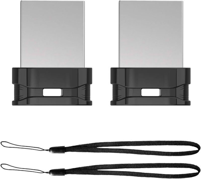 K&ZZ 64GB 2 Pack USB Flash Drive Ultra Slim Thumb Drive USB 2.0 Memory Stick USB Drive Data Stick Expansion Disk with Black Portable Lanyard (64GB, 2 Pack Bundle) - Image 1