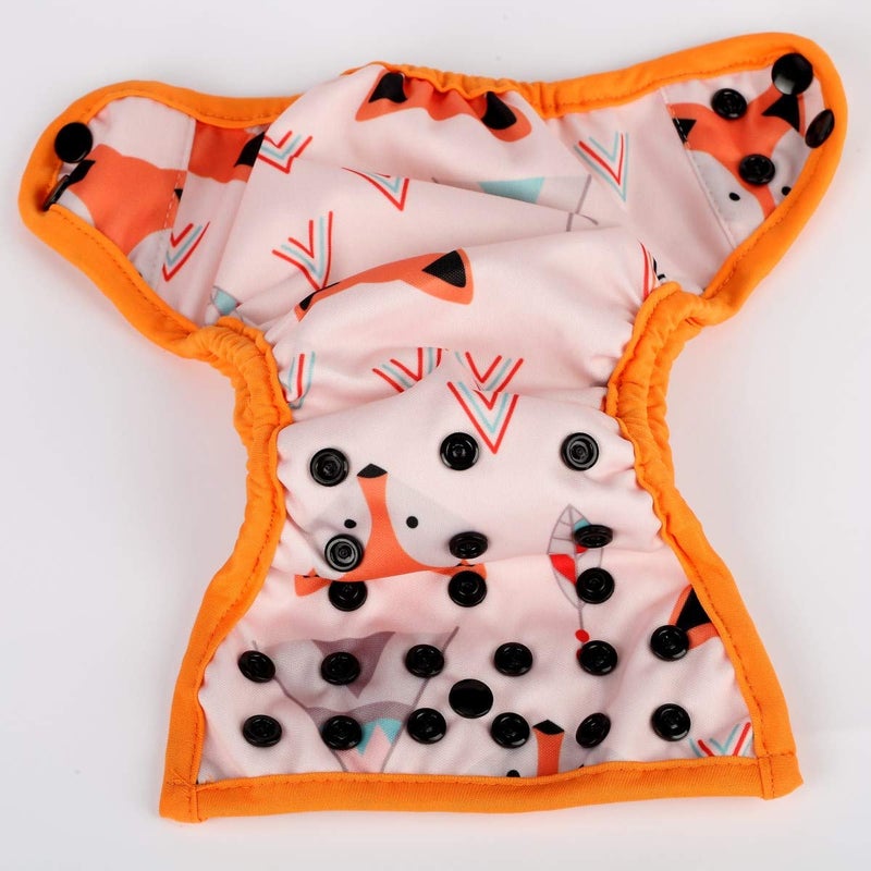 Sigzagor Newborn Baby Diaper Nappy Cover 8lbs-10lbs (American Native Fox) - Image 3