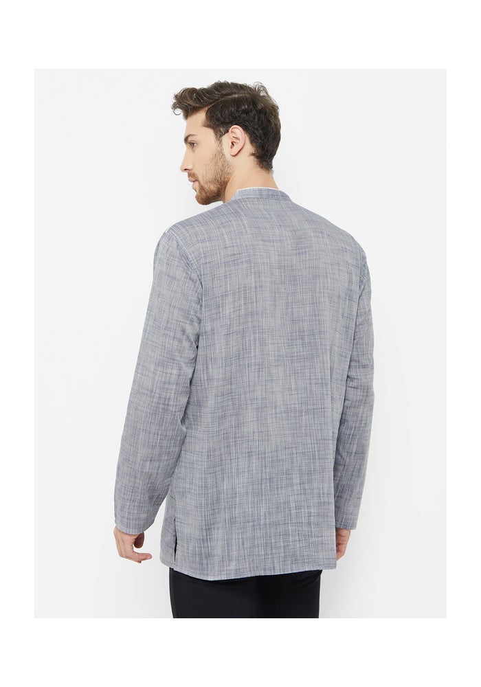 ARCHATTIRE Men's Grey Cotton Kurta for Men - Image 2