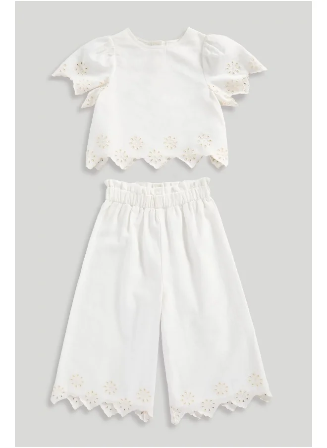 mothercare Broderie Blouse and Trousers Set