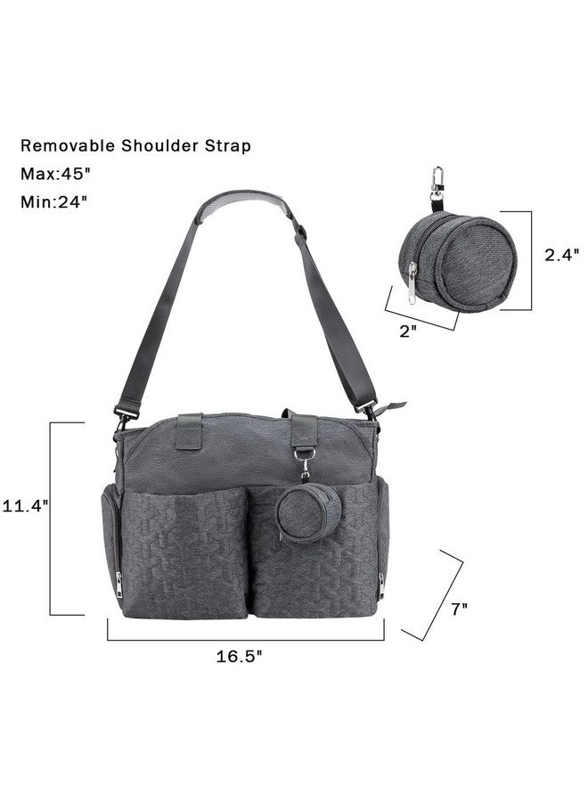 MOMIGO Breast Pump Bag - Baby Diaper Tote Bag with Laptop Sleeve Fit 15 Inch Laptop and Insulation Pocket, Fit Most Breast Pumps Like Medela, Spectra S1,S2 Avent（Grey）  - Image 3