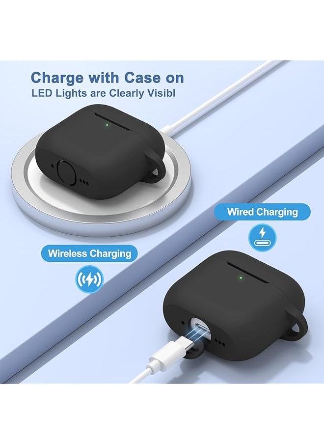 erorex - Airpods 4 Airpods 4Th Generation 2024 Clear Case Cover Soft Tpu Clear Airpods 4 Case Shockproof Protective Cover For Airpods 4Th Generation Case Black - Image 1