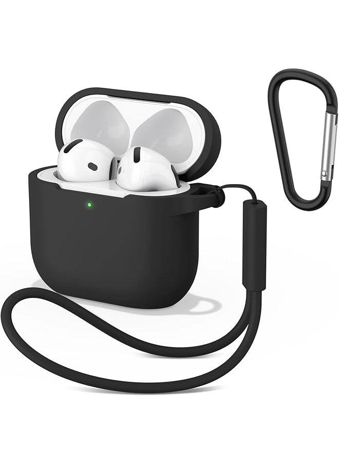 erorex - Airpods 4 Airpods 4Th Generation 2024 Clear Case Cover Soft Tpu Clear Airpods 4 Case Shockproof Protective Cover For Airpods 4Th Generation Case Black - Image 1