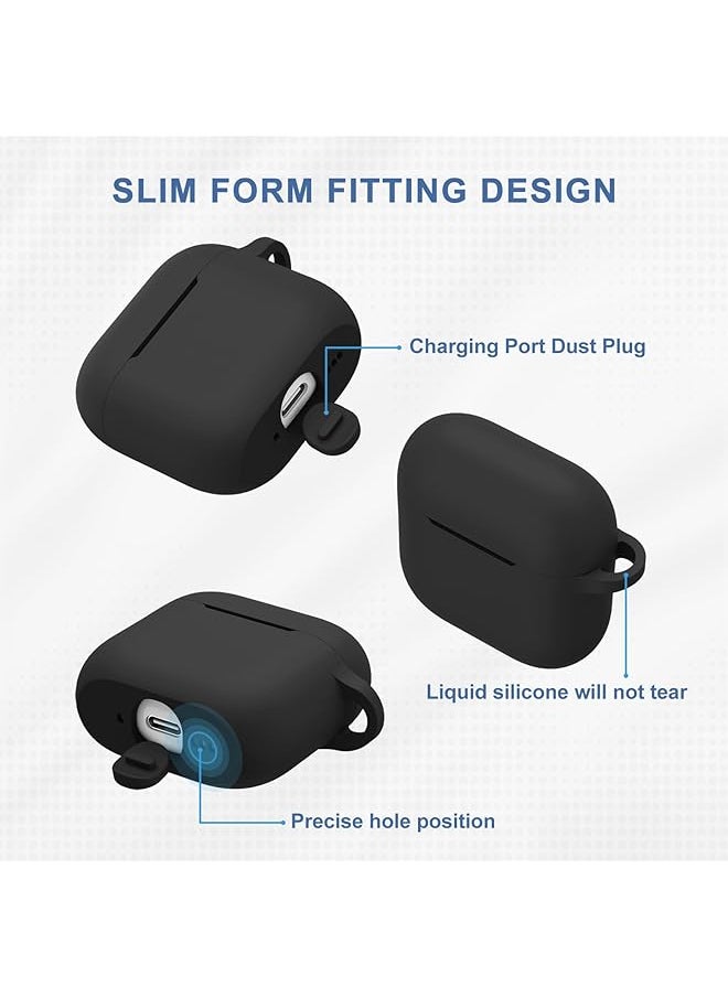 erorex - Airpods 4 Airpods 4Th Generation 2024 Clear Case Cover Soft Tpu Clear Airpods 4 Case Shockproof Protective Cover For Airpods 4Th Generation Case Black - Image 1