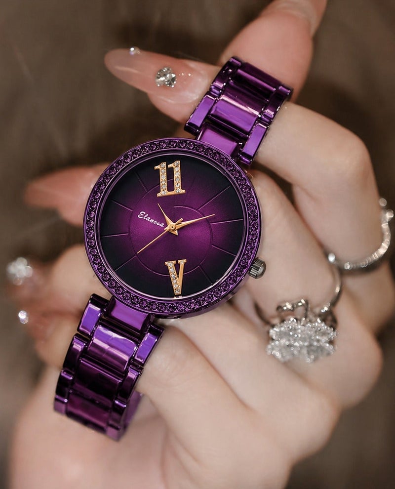 Elanova Elegant Purple Watch for Women – A Stunning Statement of Luxury The Perfect Gift for Someone Special - Image 2