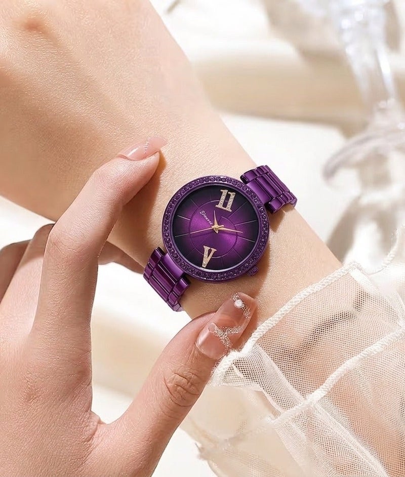 Elanova Elegant Purple Watch for Women – A Stunning Statement of Luxury The Perfect Gift for Someone Special - Image 4