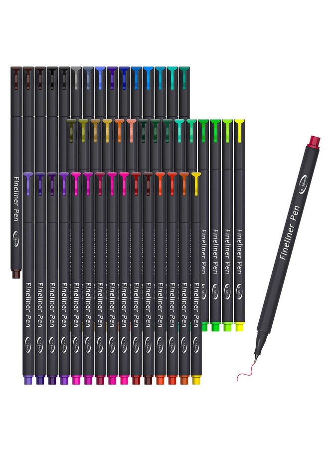 Vanstek 46 Pack Journal Planner Colored Pens, Fineliner Pens For Journaling, Writing Coloring Drawing, Note Taking, Calendar, Planner, Art Office School Gift Supplies  - Image 1