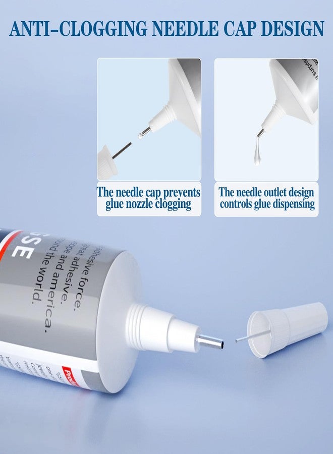 FITTDYHE B7000 Glue Clear with Precision Tip，50Ml B7000 Glue Clear for Rhinestones Glue for Crafts, Multipurpose Jewelry Glue for Fabric DIY Craft Makeup Shoes Jewelry Making Nail Art - Image 3