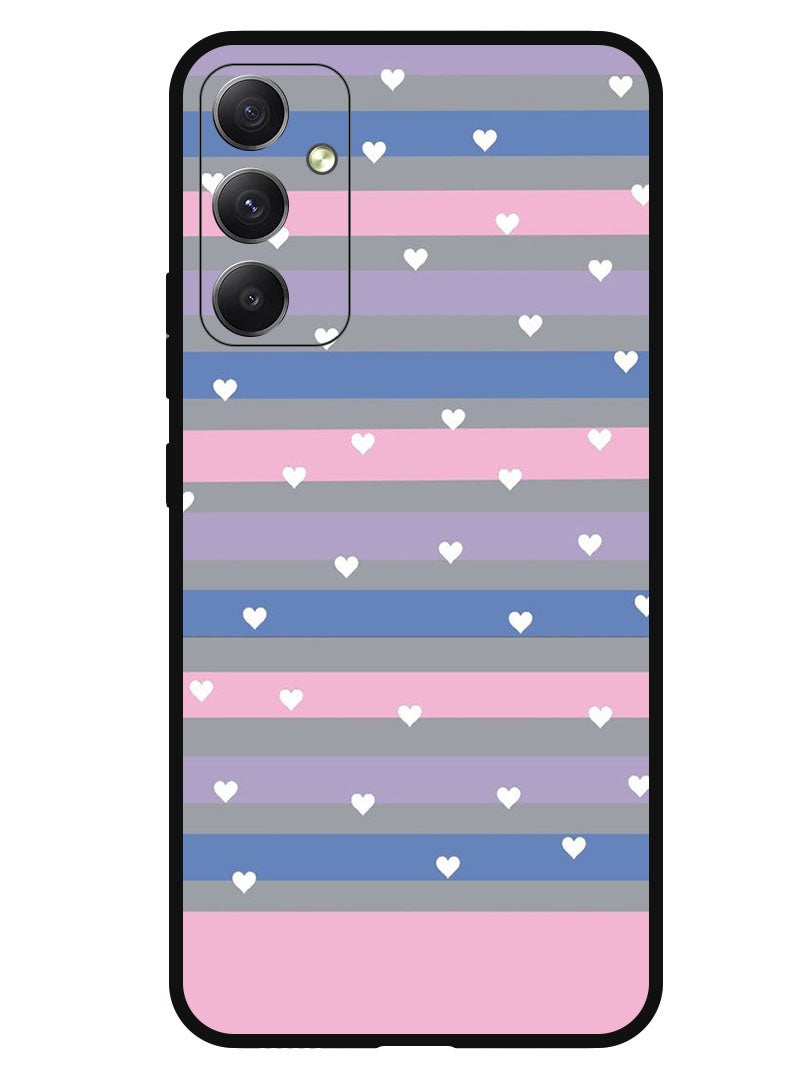 Theodor Protective Case Anti Scratch Shock Proof Bumper Cover For Samsung Galaxy M34 5G Small Hearts and Lines - Image 1