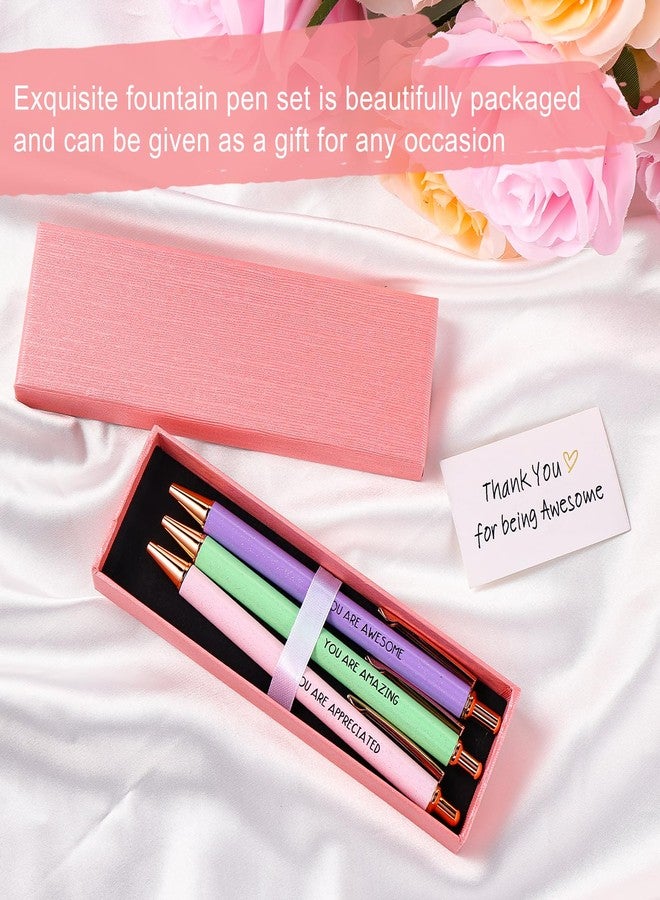 AOZUO Appreciation Ballpoint Pen Set, Black Ink 1.0mm Fancy Inspirational Pens Gifts Motivational Thank You Gifts for Women Employee Coworker Teacher School Office Office - Image 3