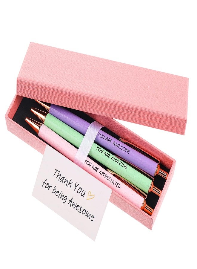 AOZUO Appreciation Ballpoint Pen Set, Black Ink 1.0mm Fancy Inspirational Pens Gifts Motivational Thank You Gifts for Women Employee Coworker Teacher School Office Office - Image 1