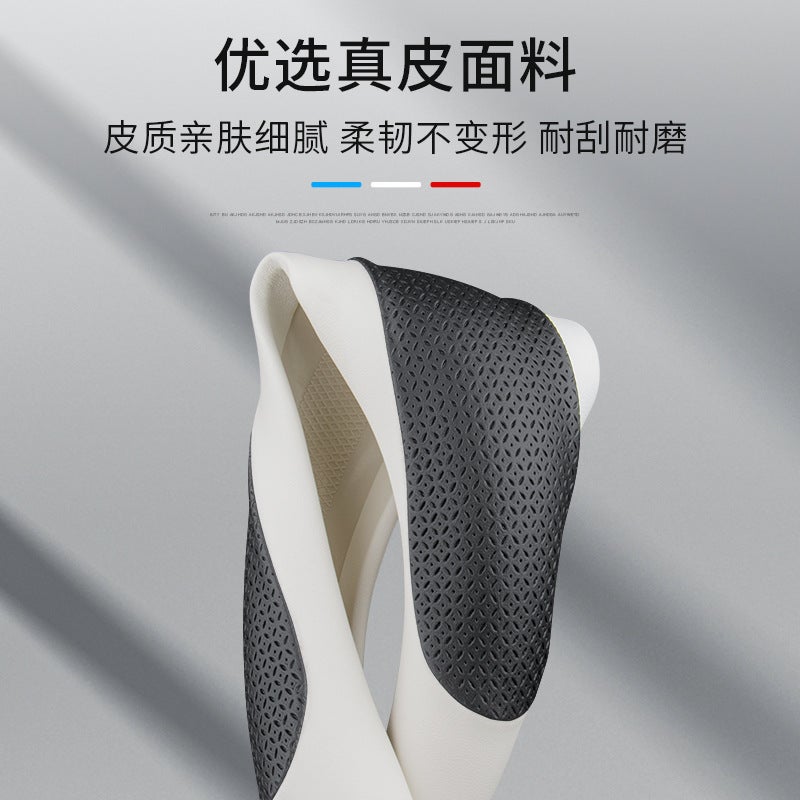 Special Audi Steering Wheel Cover New A4L A6L A3 Q2L Q3 Q5L Q7A5 Four-Season Leather Car Handle Cover - Image 5