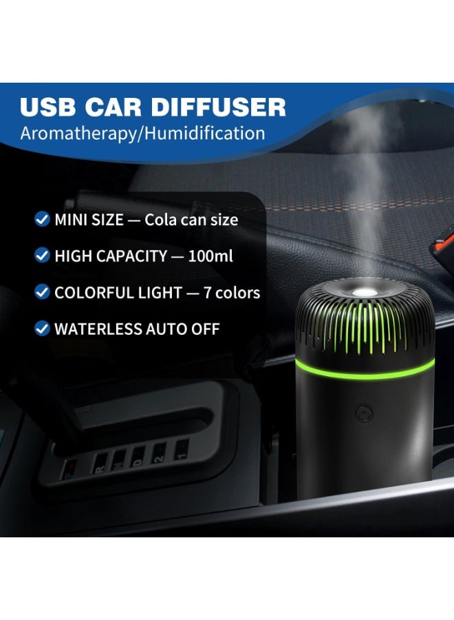 Bukela Car Humidifier Aromatherapy Essential Oil Diffuser USB Mist Mini Portable for Car Home Office Bedroom, 100ML, Black - Image 4