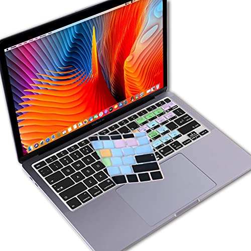 XSKN Shortcuts Function and Language Series Silicone Keyboard Cover Skin Compatible with 2020 Released New MacBook Air 13.3 inch with Touch ID A2179 A2337 M1 Chip Keyboard, (A2179US) - Image 5